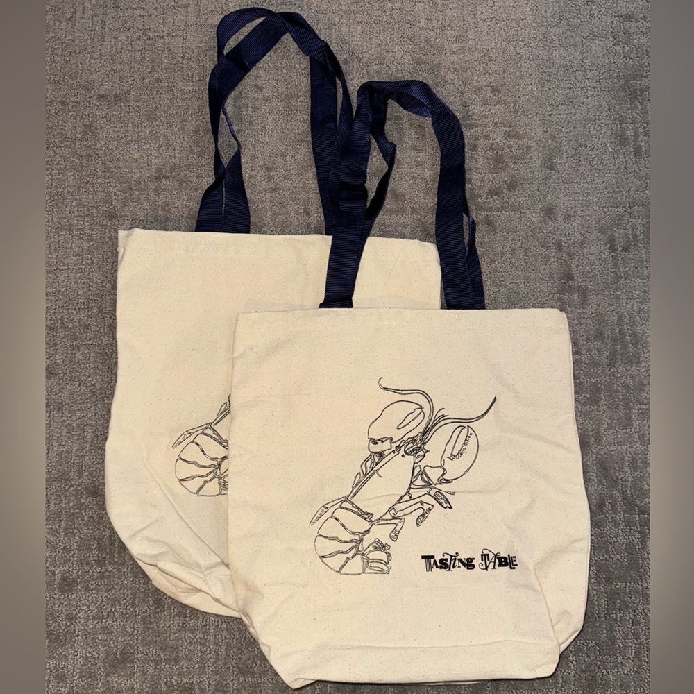 2 pc. Tasting Table Heavy Duty Canvas Tote Bag Set